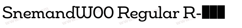 SnemandW00 Regular R字体转换